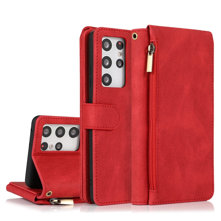 Skin-feel Crazy Horse Texture Zipper Wallet Bag Horizontal Flip Leather Case with Holder & Card Slots & Wallet & Lanyard, For Samsung Galaxy S20, For Samsung Galaxy S20+, For Samsung Galaxy S20 Ultra, For Samsung Galaxy S20 FE 5G�����������������������...