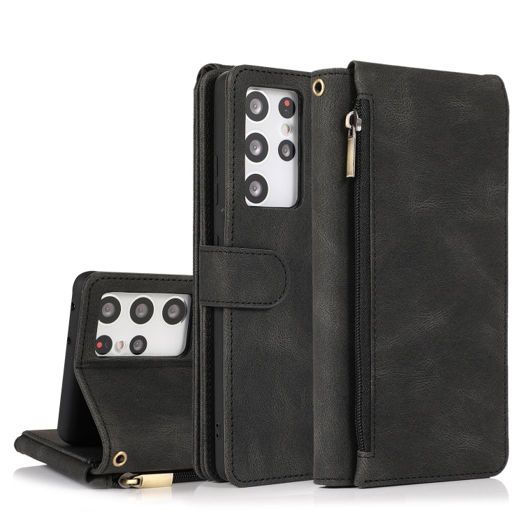 Skin-feel Crazy Horse Texture Zipper Wallet Bag Horizontal Flip Leather Case with Holder & Card Slots & Wallet & Lanyard, For Samsung Galaxy S20, For Samsung Galaxy S20+, For Samsung Galaxy S20 Ultra, For Samsung Galaxy S20 FE 5G�����������������������...
