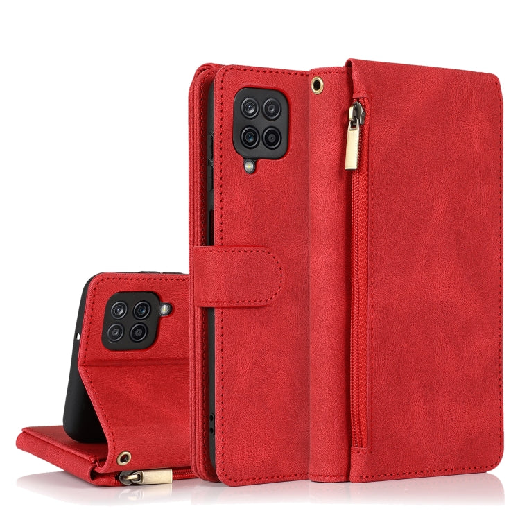 Skin-feel Crazy Horse Texture Zipper Wallet Bag Horizontal Flip Leather Case with Holder & Card Slots & Wallet & Lanyard, For Samsung Galaxy A11, For Samsung Galaxy A12, For Samsung Galaxy A20 / A30, For Samsung Galaxy A21, For Samsung Galaxy A21s�����...