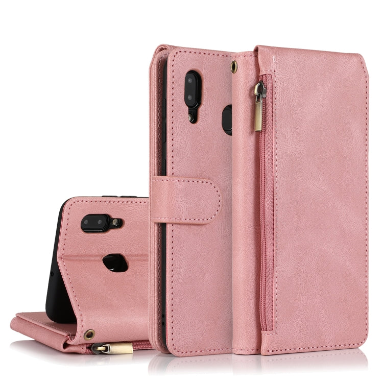 Skin-feel Crazy Horse Texture Zipper Wallet Bag Horizontal Flip Leather Case with Holder & Card Slots & Wallet & Lanyard, For Samsung Galaxy A11, For Samsung Galaxy A12, For Samsung Galaxy A20 / A30, For Samsung Galaxy A21, For Samsung Galaxy A21s�����...