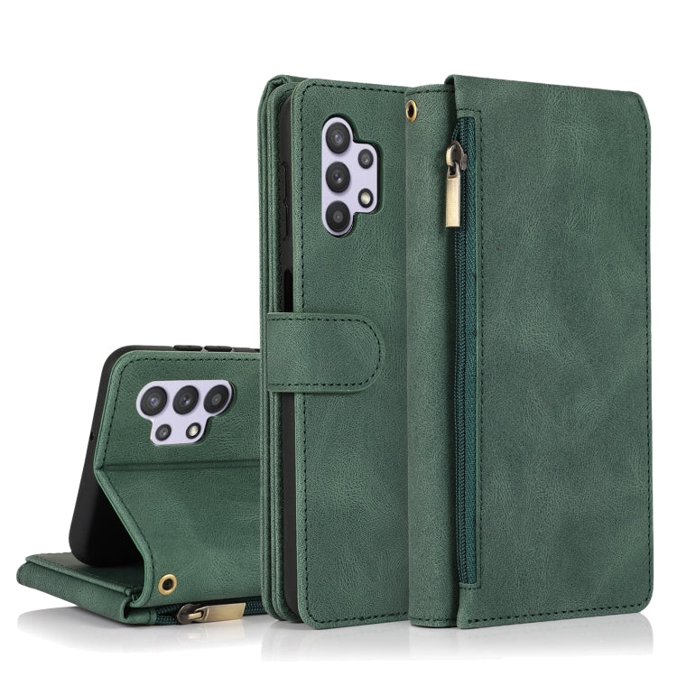 Skin-feel Crazy Horse Texture Zipper Wallet Bag Horizontal Flip Leather Case with Holder & Card Slots & Wallet & Lanyard, For Samsung Galaxy A11, For Samsung Galaxy A12, For Samsung Galaxy A20 / A30, For Samsung Galaxy A21, For Samsung Galaxy A21s�����...