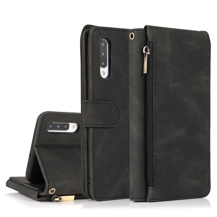 Skin-feel Crazy Horse Texture Zipper Wallet Bag Horizontal Flip Leather Case with Holder & Card Slots & Wallet & Lanyard, For Samsung Galaxy A11, For Samsung Galaxy A12, For Samsung Galaxy A20 / A30, For Samsung Galaxy A21, For Samsung Galaxy A21s�����...
