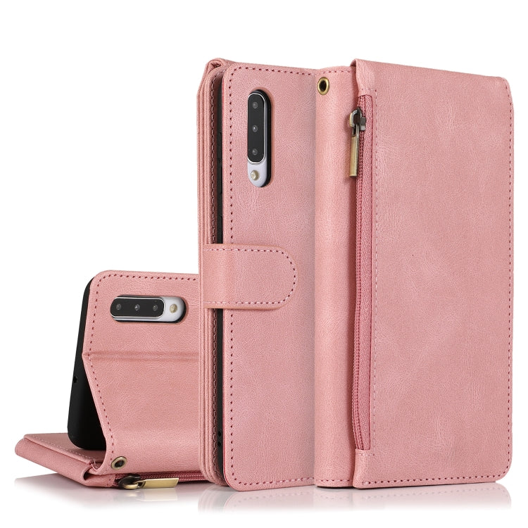 Skin-feel Crazy Horse Texture Zipper Wallet Bag Horizontal Flip Leather Case with Holder & Card Slots & Wallet & Lanyard, For Samsung Galaxy A11, For Samsung Galaxy A12, For Samsung Galaxy A20 / A30, For Samsung Galaxy A21, For Samsung Galaxy A21s�����...