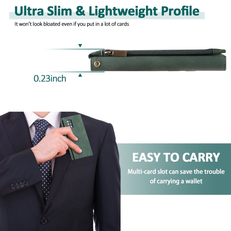 Skin-feel Crazy Horse Texture Zipper Wallet Bag Horizontal Flip Leather Case with Holder & Card Slots & Wallet & Lanyard, For Samsung Galaxy A51, For Samsung Galaxy A51 5G, For Samsung Galaxy A52 5G, For Samsung Galaxy A70, For Samsung Galaxy A71������...