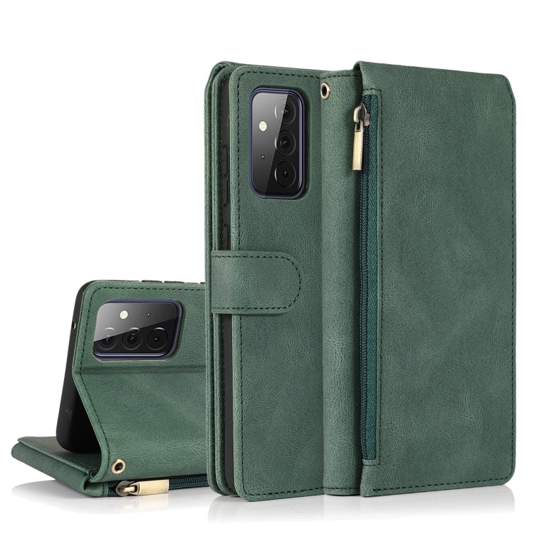 Skin-feel Crazy Horse Texture Zipper Wallet Bag Horizontal Flip Leather Case with Holder & Card Slots & Wallet & Lanyard, For Samsung Galaxy A51, For Samsung Galaxy A51 5G, For Samsung Galaxy A52 5G, For Samsung Galaxy A70, For Samsung Galaxy A71������...