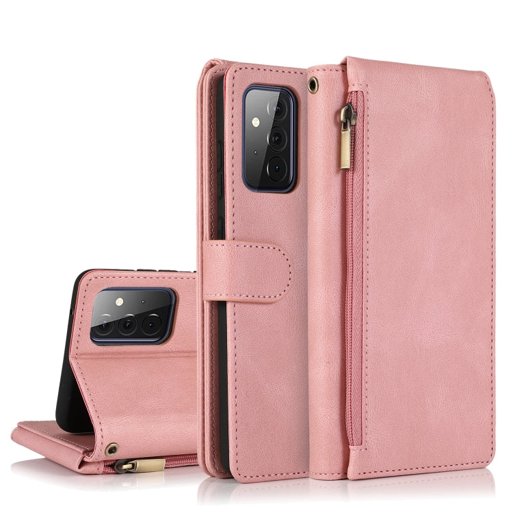 Skin-feel Crazy Horse Texture Zipper Wallet Bag Horizontal Flip Leather Case with Holder & Card Slots & Wallet & Lanyard, For Samsung Galaxy A51, For Samsung Galaxy A51 5G, For Samsung Galaxy A52 5G, For Samsung Galaxy A70, For Samsung Galaxy A71������...