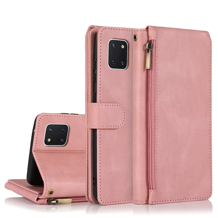Skin-feel Crazy Horse Texture Zipper Wallet Bag Horizontal Flip Leather Case with Holder & Card Slots & Wallet & Lanyard, For Samsung Galaxy A51, For Samsung Galaxy A51 5G, For Samsung Galaxy A52 5G, For Samsung Galaxy A70, For Samsung Galaxy A71������...