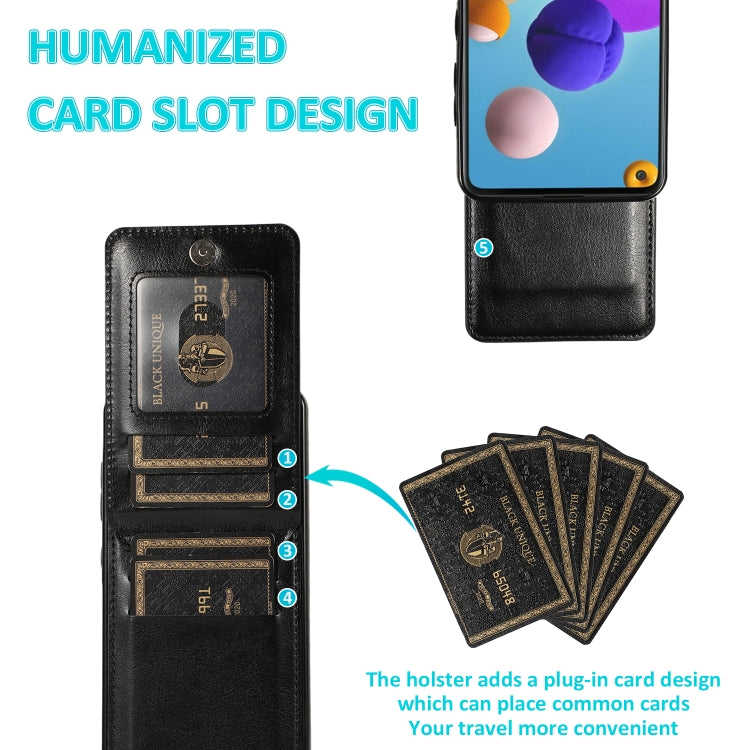 Solid Color PC + TPU Protective Case with Holder & Card Slots, For Samsung Galaxy A21s