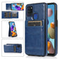 Solid Color PC + TPU Protective Case with Holder & Card Slots, For Samsung Galaxy A21s