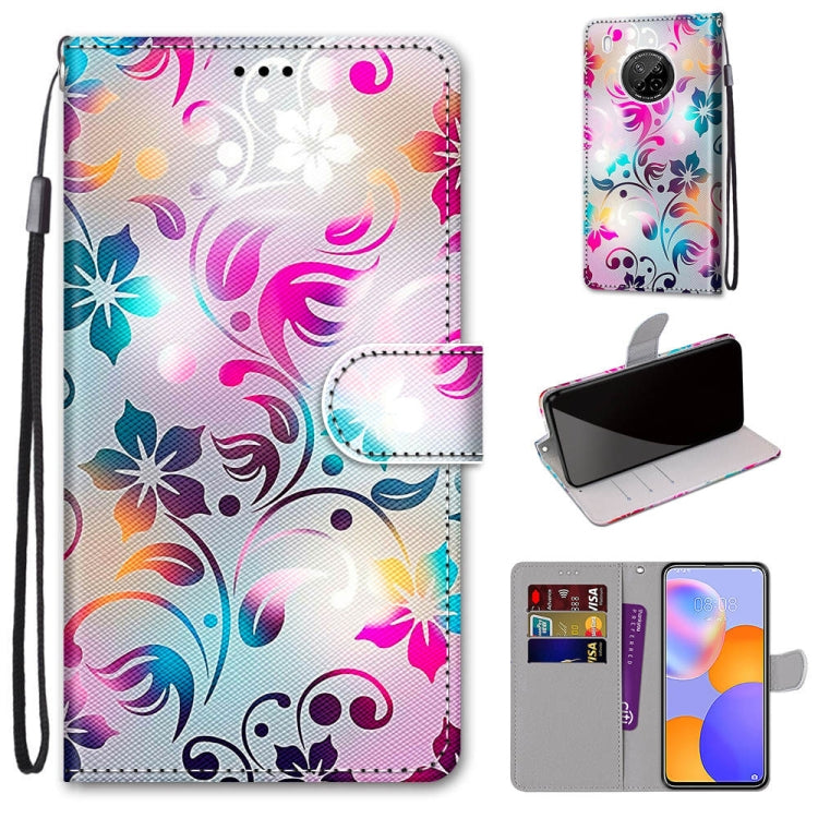 Coloured Drawing Cross Texture Horizontal Flip PU Leather Case with Holder & Card Slots & Wallet & Lanyard