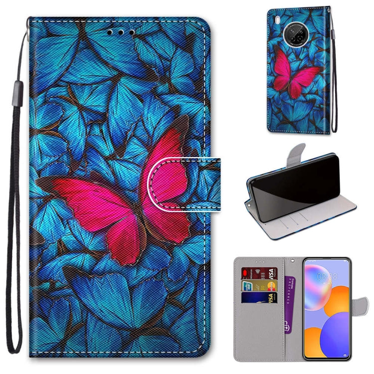 Coloured Drawing Cross Texture Horizontal Flip PU Leather Case with Holder & Card Slots & Wallet & Lanyard