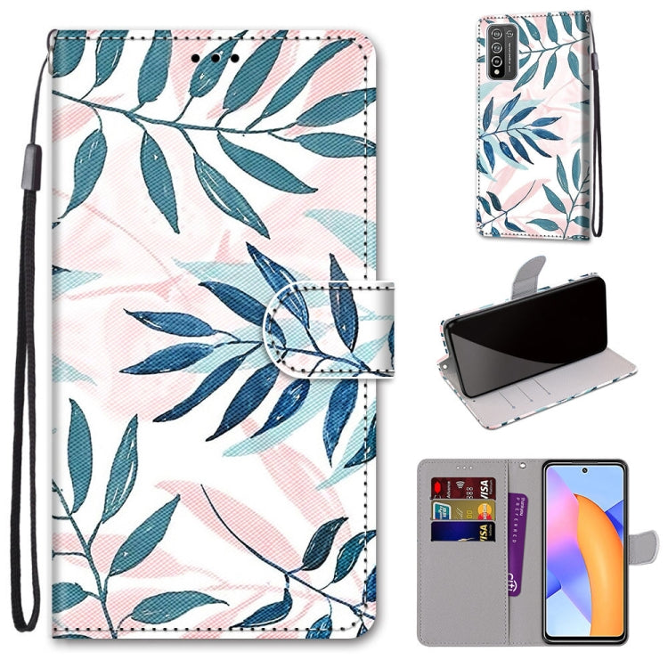 Coloured Drawing Cross Texture Horizontal Flip PU Leather Case with Holder & Card Slots & Wallet & Lanyard