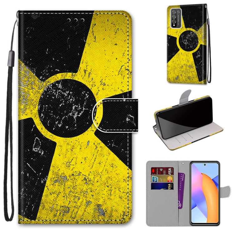 Coloured Drawing Cross Texture Horizontal Flip PU Leather Case with Holder & Card Slots & Wallet & Lanyard