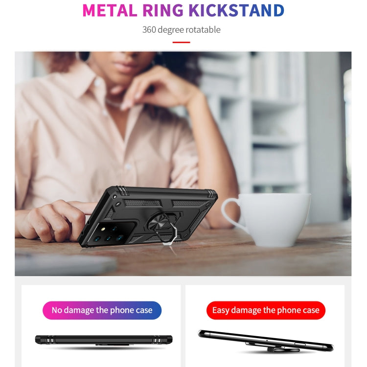 Shockproof TPU + PC Protective Case with 360 Degree Rotating Holder, For Samsung Galaxy S21 Ultra 5G