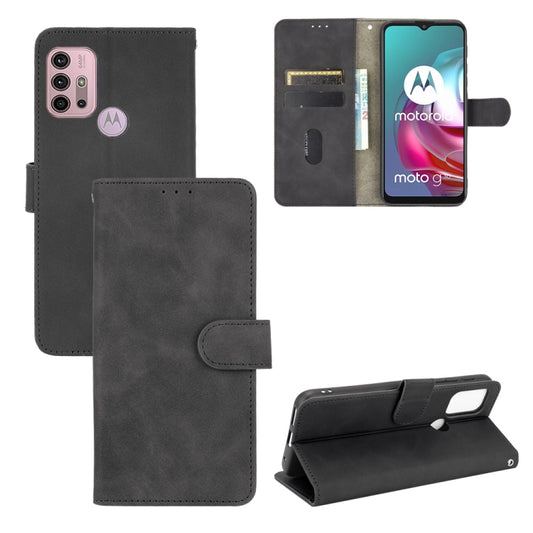 Solid Color Skin Feel Magnetic Buckle Horizontal Flip Calf Texture PU Leather Case with Holder & Card Slots & Wallet, For Motorola Moto G30 / G10, For Samsung Galaxy A02 / M02