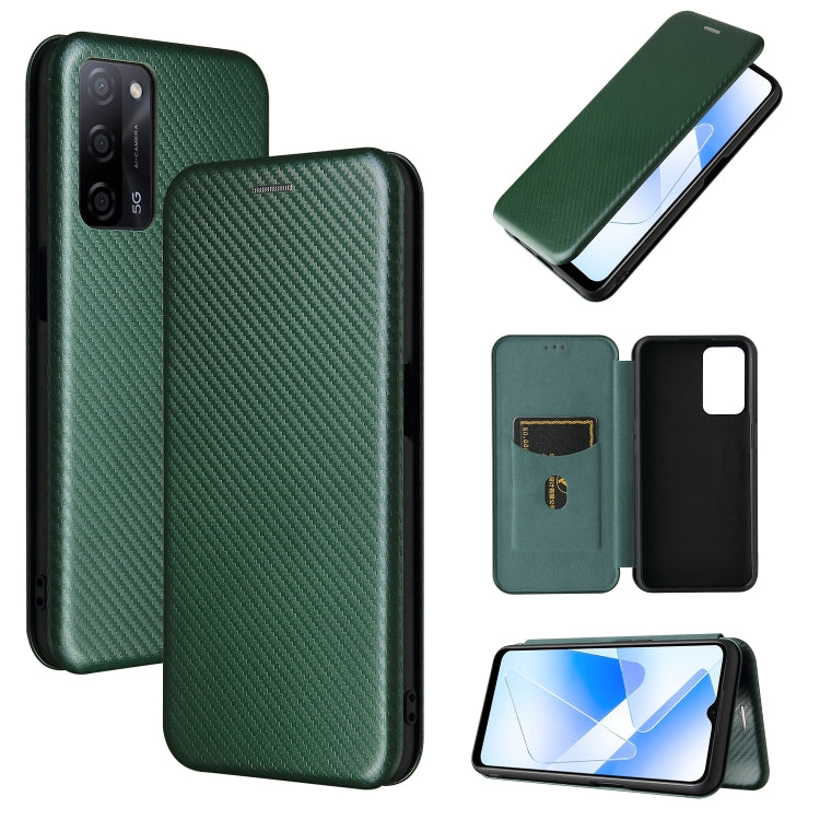 Carbon Fiber Texture Magnetic Horizontal Flip TPU + PC + PU Leather Case with Card Slot, For OPPO A55 5G, For Motorola Moto E7 Power, For Google Pixel 5a 5G, For Samsung Galaxy A02 / M02, For OPPO A93 5G
