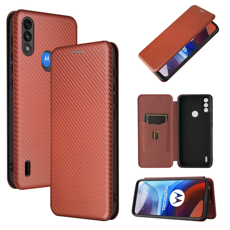 Carbon Fiber Texture Magnetic Horizontal Flip TPU + PC + PU Leather Case with Card Slot, For OPPO A55 5G, For Motorola Moto E7 Power, For Google Pixel 5a 5G, For Samsung Galaxy A02 / M02, For OPPO A93 5G