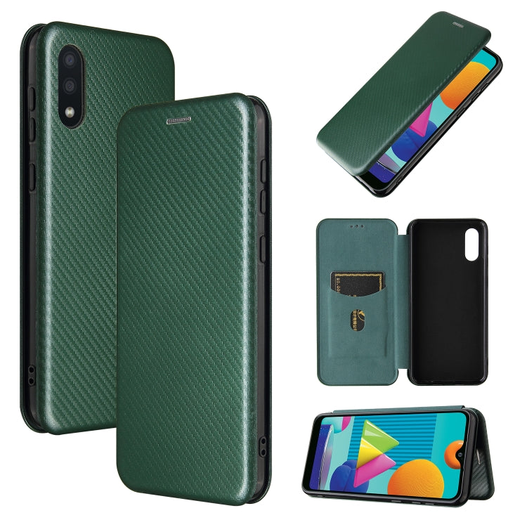 Carbon Fiber Texture Magnetic Horizontal Flip TPU + PC + PU Leather Case with Card Slot, For OPPO A55 5G, For Motorola Moto E7 Power, For Google Pixel 5a 5G, For Samsung Galaxy A02 / M02, For OPPO A93 5G
