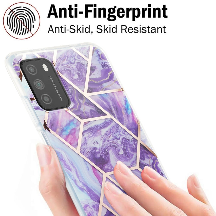 3D Electroplating Marble Pattern TPU Protective Case