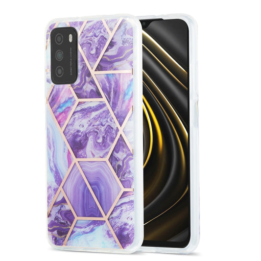 3D Electroplating Marble Pattern TPU Protective Case