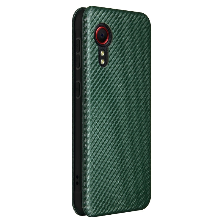 Carbon Fiber Texture Magnetic Horizontal Flip TPU + PC + PU Leather Case with Card Slot, For Samsung Galaxy Xcover 5, For Xiaomi Mi 10S