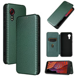 Carbon Fiber Texture Magnetic Horizontal Flip TPU + PC + PU Leather Case with Card Slot, For Samsung Galaxy Xcover 5, For Xiaomi Mi 10S