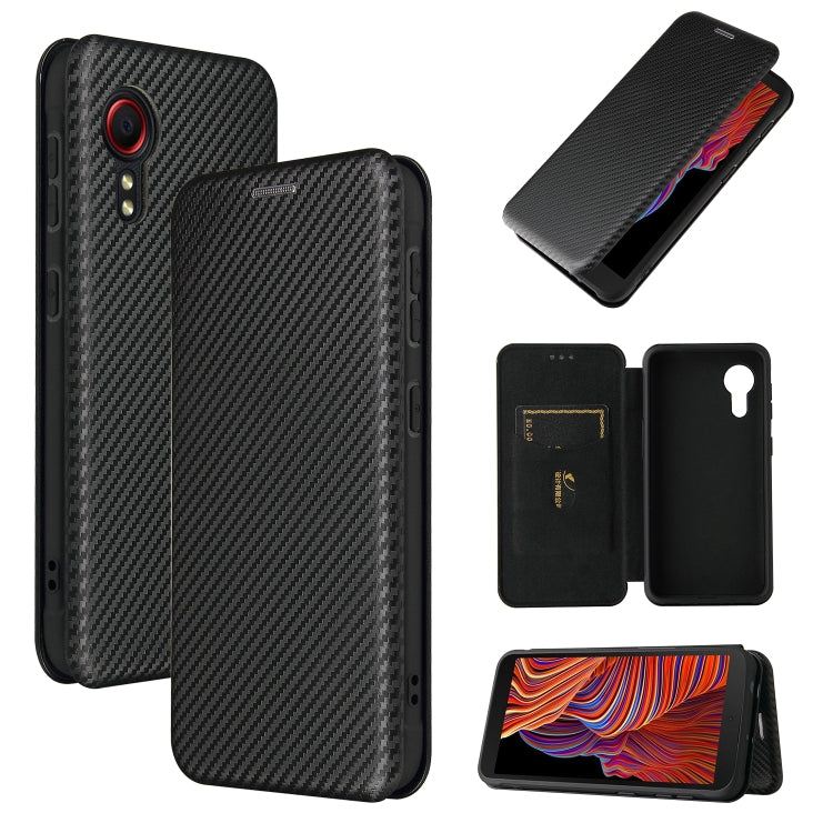 Carbon Fiber Texture Magnetic Horizontal Flip TPU + PC + PU Leather Case with Card Slot, For Samsung Galaxy Xcover 5, For Xiaomi Mi 10S