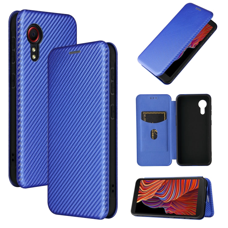 Carbon Fiber Texture Magnetic Horizontal Flip TPU + PC + PU Leather Case with Card Slot, For Samsung Galaxy Xcover 5, For Xiaomi Mi 10S