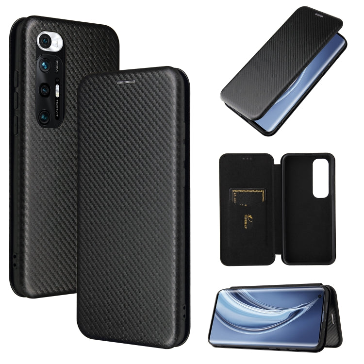 Carbon Fiber Texture Magnetic Horizontal Flip TPU + PC + PU Leather Case with Card Slot, For Samsung Galaxy Xcover 5, For Xiaomi Mi 10S