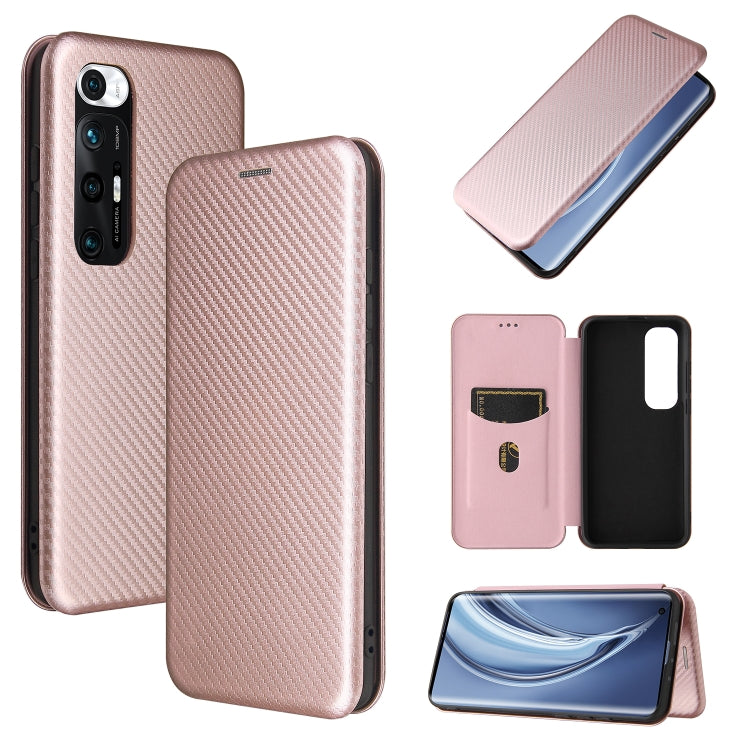 Carbon Fiber Texture Magnetic Horizontal Flip TPU + PC + PU Leather Case with Card Slot, For Samsung Galaxy Xcover 5, For Xiaomi Mi 10S