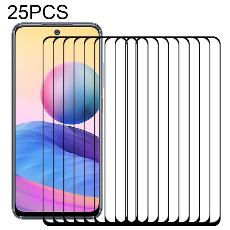 25 PCS Full Glue Full Screen Tempered Glass Film