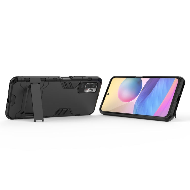 Shockproof PC + TPU Protective Case with Hidden Holder, For Xiaomi Redmi Note 10 5G, For Samsung Galaxy F62 / M62