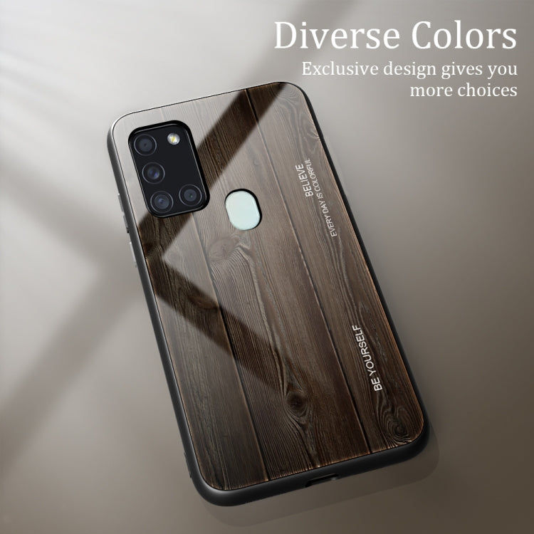 Wood Grain Tempered Glass + TPU Shockproof Case, For Samsung Galaxy A21s, For Samsung Galaxy A51, For Samsung Galaxy Note10+