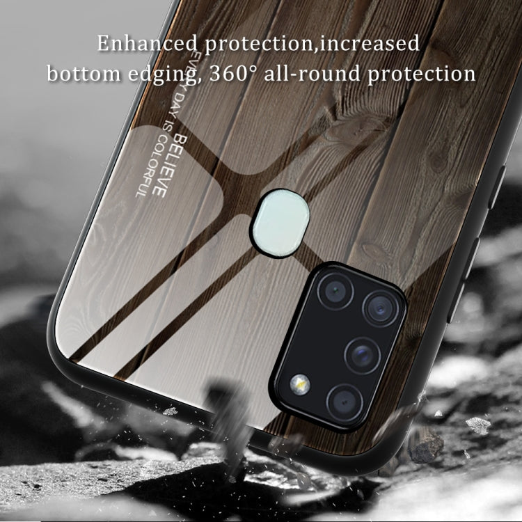 Wood Grain Tempered Glass + TPU Shockproof Case, For Samsung Galaxy A21s, For Samsung Galaxy A51, For Samsung Galaxy Note10+
