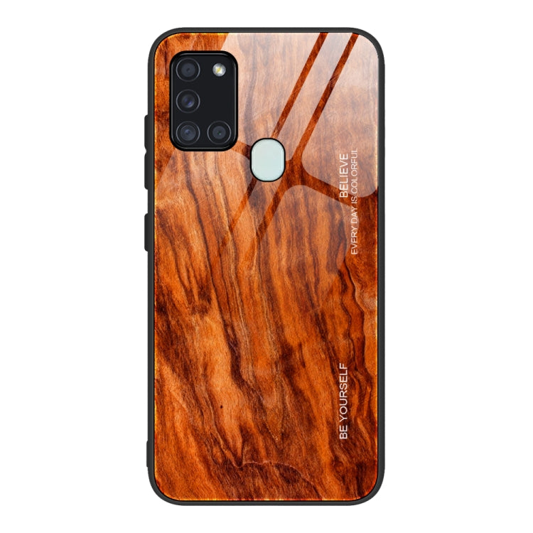 Wood Grain Tempered Glass + TPU Shockproof Case, For Samsung Galaxy A21s, For Samsung Galaxy A51, For Samsung Galaxy Note10+