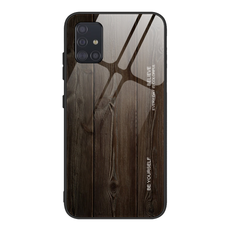 Wood Grain Tempered Glass + TPU Shockproof Case, For Samsung Galaxy A21s, For Samsung Galaxy A51, For Samsung Galaxy Note10+