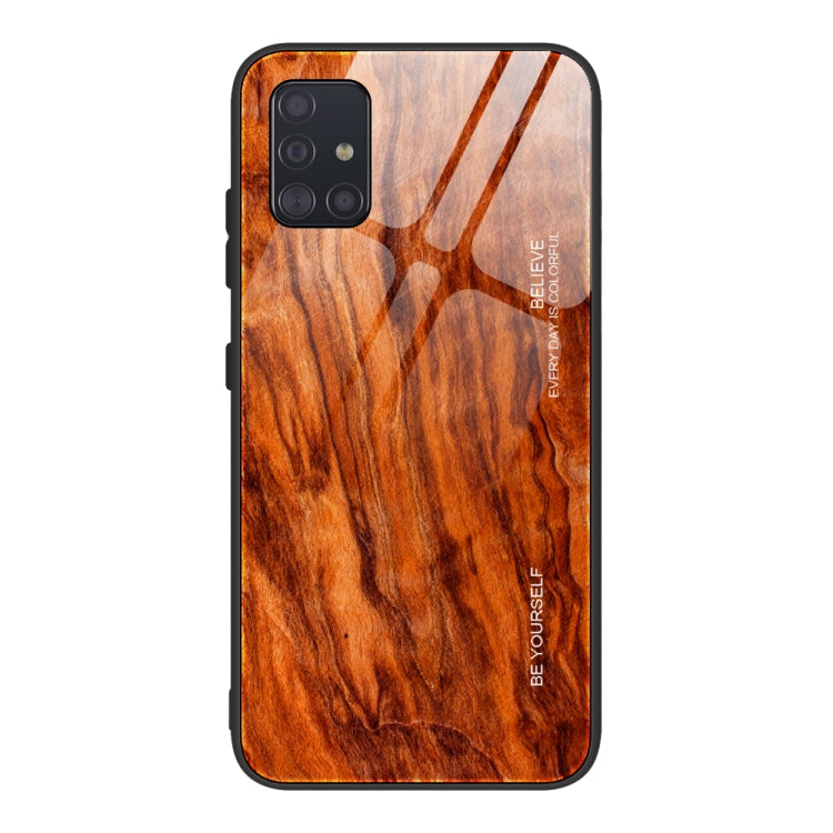 Wood Grain Tempered Glass + TPU Shockproof Case, For Samsung Galaxy A21s, For Samsung Galaxy A51, For Samsung Galaxy Note10+