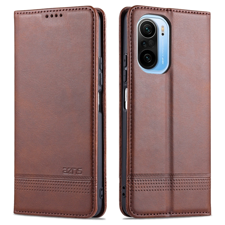 AZNS Magnetic Calf Texture Horizontal Flip Leather Case with Card Slots & Holder & Wallet, For OPPO A93 (5G), For OPPO A74 (5G), For Xiaomi Redmi K40, For Xiaomi Redmi K40 Pro, For Xiaomi Poco F3, For Samsung Galaxy A32 4G