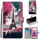 Coloured Drawing Cross Texture Horizontal Flip PU Leather Case with Holder & Card Slots & Wallet & Lanyard