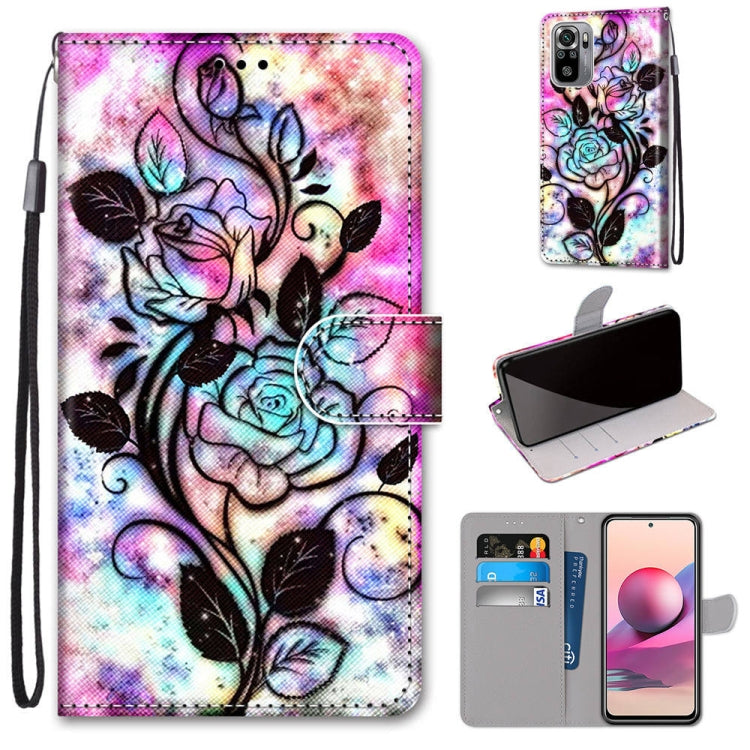 Coloured Drawing Cross Texture Horizontal Flip PU Leather Case with Holder & Card Slots & Wallet & Lanyard
