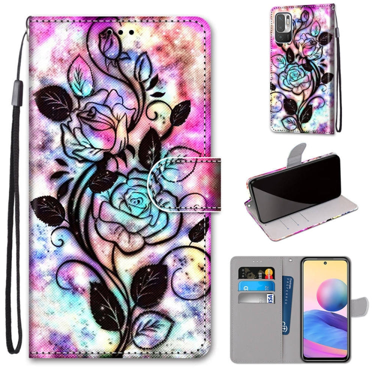 Coloured Drawing Cross Texture Horizontal Flip PU Leather Case with Holder & Card Slots & Wallet & Lanyard