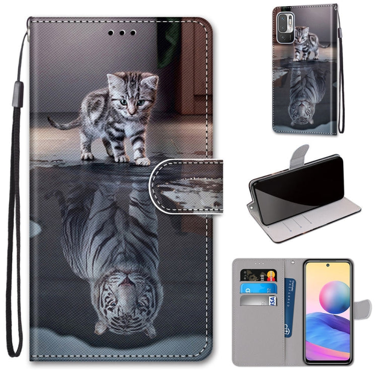 Coloured Drawing Cross Texture Horizontal Flip PU Leather Case with Holder & Card Slots & Wallet & Lanyard