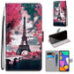 Coloured Drawing Cross Texture Horizontal Flip PU Leather Case with Holder & Card Slots & Wallet & Lanyard