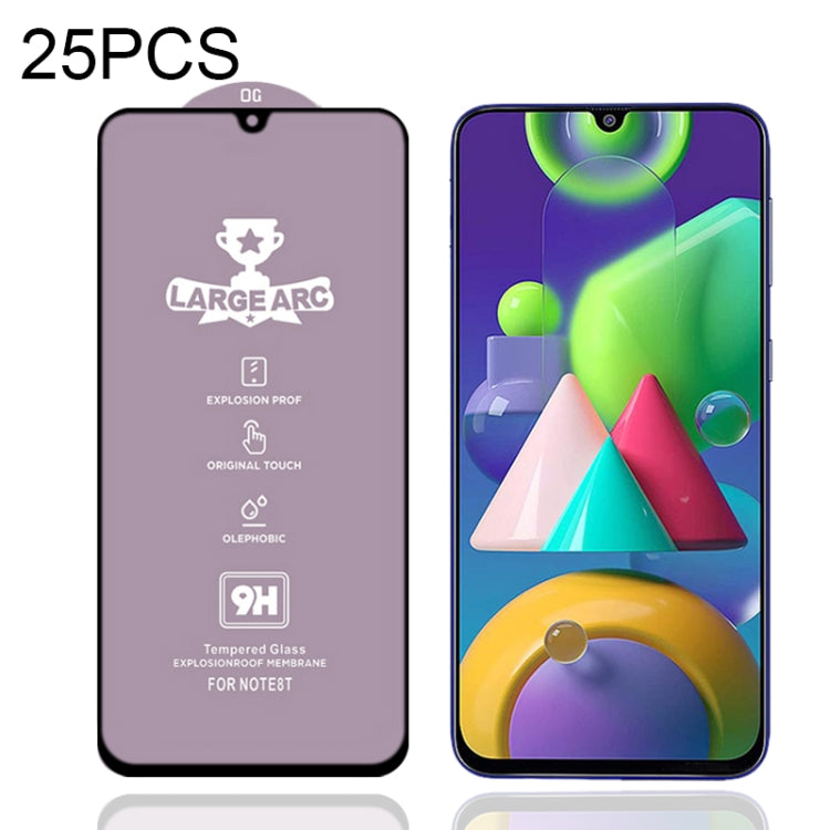 25 PCS 9H HD Large Arc High Alumina Full Screen Tempered Glass Film, For Samsung Galaxy M11 (25 PCS), For Samsung Galaxy M21 / M21 2021 (25 PCS), For Samsung Galaxy M31 (25 PCS), For Samsung Galaxy M31s (25 PCS), For Samsung Galaxy M51 (25 PCS)��������...
