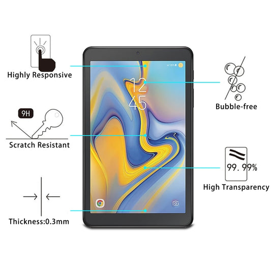 2 PCS 9H 2.5D Explosion-proof Tempered Glass Film, For Samsung Galaxy Tab A 8.0 SM-T387 (2 PCS)