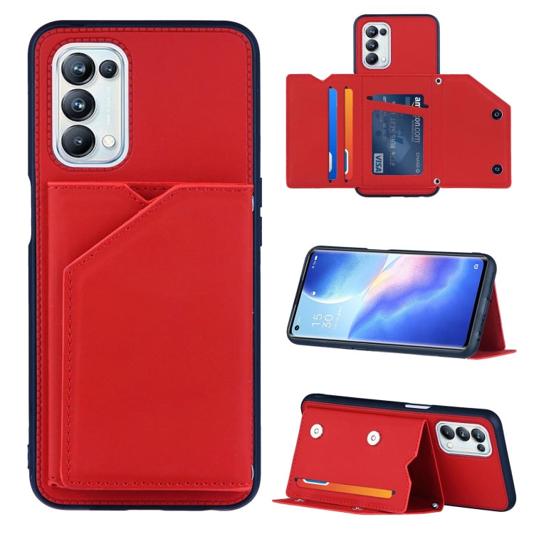 Skin Feel PU + TPU + PC Back Cover Shockproof Case with Card Slots & Holder & Photo Frame, For OPPO A93 5G, For OPPO A94, For Samsung Galaxy A02s (US Version), For Samsung Galaxy A02s (EU Version), For Samsung Galaxy A32 4G (EU Version)����������������...