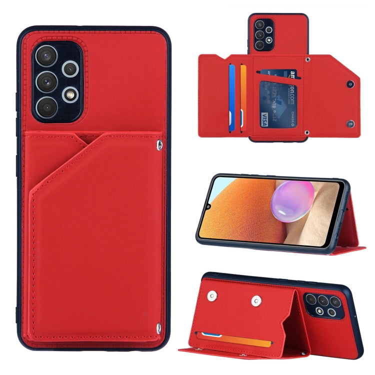 Skin Feel PU + TPU + PC Back Cover Shockproof Case with Card Slots & Holder & Photo Frame, For OPPO A93 5G, For OPPO A94, For Samsung Galaxy A02s (US Version), For Samsung Galaxy A02s (EU Version), For Samsung Galaxy A32 4G (EU Version)����������������...