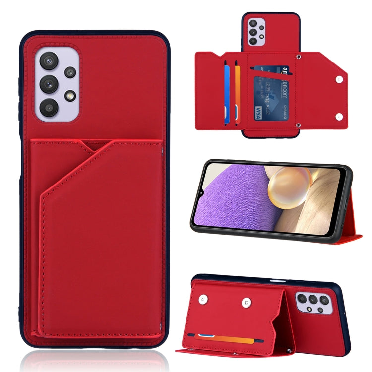 Skin Feel PU + TPU + PC Back Cover Shockproof Case with Card Slots & Holder & Photo Frame, For OPPO A93 5G, For OPPO A94, For Samsung Galaxy A02s (US Version), For Samsung Galaxy A02s (EU Version), For Samsung Galaxy A32 4G (EU Version)����������������...