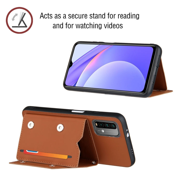 Skin Feel PU + TPU + PC Back Cover Shockproof Case with Card Slots & Holder & Photo Frame, For Xiaomi Poco M3 / Redmi Note 9, For OnePlus 9, For OnePlus 9 Pro