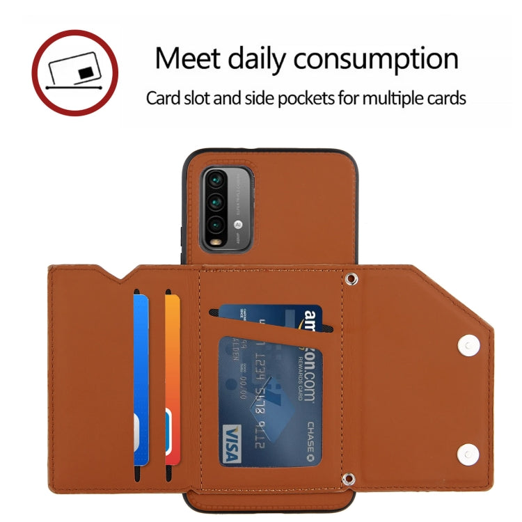 Skin Feel PU + TPU + PC Back Cover Shockproof Case with Card Slots & Holder & Photo Frame, For Xiaomi Poco M3 / Redmi Note 9, For OnePlus 9, For OnePlus 9 Pro